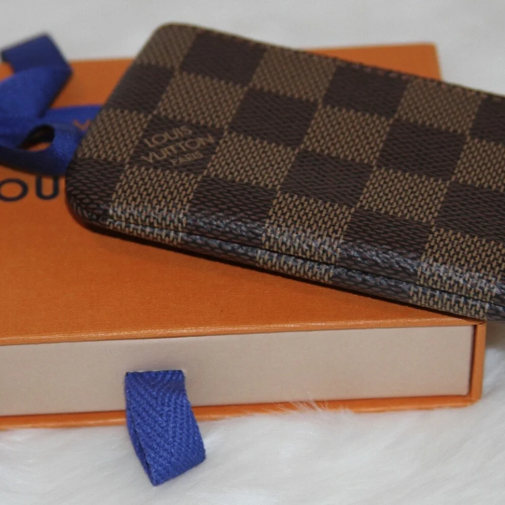 New! LOUIS VUITTON Key Pouch Damier Ebene Made in France